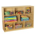 Childcraft Mobile Storage Unit, 8 Compartments, 47-3/4 x 14-1/4 x 36 Inches 1464170